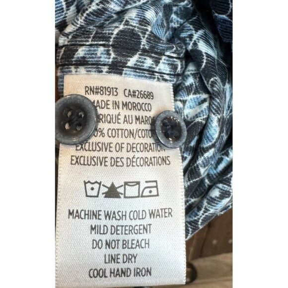 Robert Graham Size Medium Stargazer Long Sleeve Button Down Shirt Blue NWT $218 - Picture 8 of 10